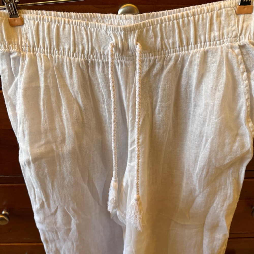 Cynthia Rowley White Linen Pants size M - Picture 2 of 5